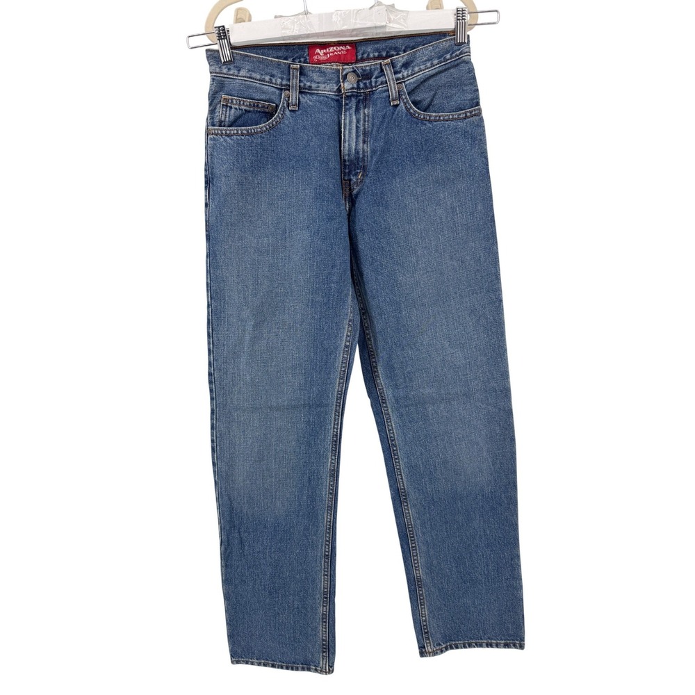 Arizona Jeans Co Mens 29x32 Blue Denim Straight Leg Jeans The‎ Original
